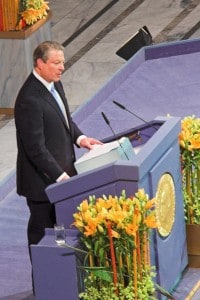 Al Gore upon receiving the Nobel Peace Prize in 2007 - Wikimedia 